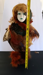Vintage Sculpture Eric Dufour Avant Garde Feather Mannequin Bust Paris Art