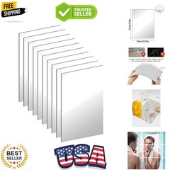 10Pcs Acrylic Mirror Tiles for Wall Decor, 4” x 6” x 0.07” Rectangular Wal…