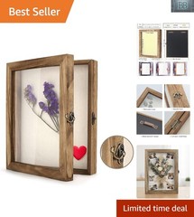 Stylish 8×10 Shadow Box Frame with Linen Back – Perfect for Personal Collections
