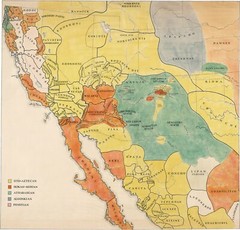 1950 Map US & Mexico Indigenous Language Groups Native American Poster Print