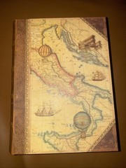 Punch Studio Book Box Vintage Style Map Of Italy ~ Trinket Box 8.5in X 6.5 x 2in