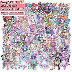 50Pcs Stickers Fairy Pixie Spirit Girl Luggage Skateboard Car Laptop Phone Vinyl