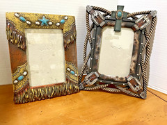 Western Photo Frames 4 X 6 Lot Of 2; Frames Measure 10” X 7.5” & 8.25” X 6.5”