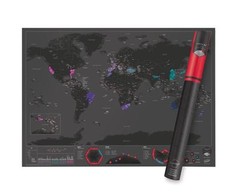 Scratch Map Capitals Edition Poster Luckies Personal Travel Log Gift By Luckies