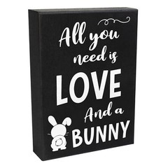 JennyGems Bunny Gifts, Bunny Sign, Love and a Bunny Sign, Bunny Moms