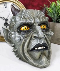Ebros Gift Horned Demon Satanic Skull Figurine 6.75″ L Hell Spawn Multicolor