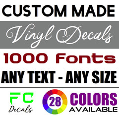 Custom Text Vinyl Lettering Sticker Decal Personalized ANY TEXT – ANY NAME [A17