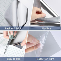 Self-Adhesive Large Mirror Wall Stickers 24″x394″ for Home Decor and Crafts