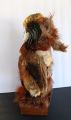 Vintage Sculpture Eric Dufour Avant Garde Feather Mannequin Bust Paris Art