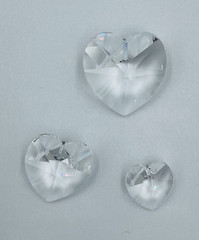 35 Pc HEART SHAPE GLASS CRYSTALS faceted prism suncatcher 3 sizes S,M,L Wedding