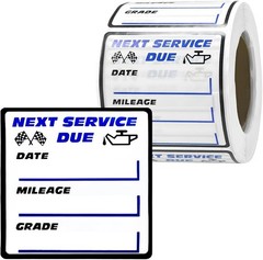 300 Pcs 2×2 Inch Oil Change Stickers Auto Windshield Service Reminder