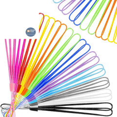 Shappy 100 Pcs Hand Wrist Strap Lanyard 6.9 x 0.15 x 0.04 inch, Multicolor