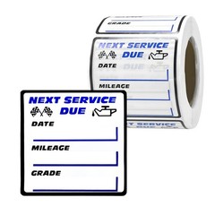 300 Pcs 2×2 Inch Oil Change Stickers Auto Windshield Service Reminder