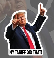 25 PACK – MY TARIFF DID THAT Donald Trump Meme 2” Vinyl Decal Stickers Set Lot