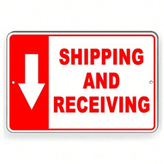 Shipping And Receiving Down Arrow Metal Sign for Factory Warehouse Mall Logistic