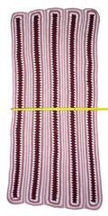 Crochet Throw Blanket Afghan Pink Purple Baby Crib 32”x 72” Rectangular