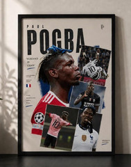 Paul Pogba Football Poster | Aesthetic Sports Soccer Wall Art 24×36