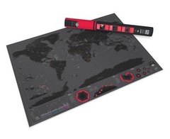 Scratch Map Capitals Edition Poster Luckies Personal Travel Log Gift By Luckies