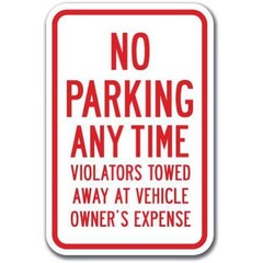 Vehicles Not Allowed Sign Aluminum Sign 8×12 Offenders Warning Outdoor