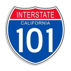 Interstate 101 Sticker – California Highway Sign Decal