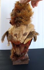 Vintage Sculpture Eric Dufour Avant Garde Feather Mannequin Bust Paris Art