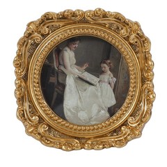 vintage picture frames 3×3 round gold – antique ornate small picture frames w…