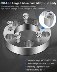 ECCPP 4PCS 1.25 inch 5×4.75 to 5×4.5 Wheel Adapters 4x silver, silver