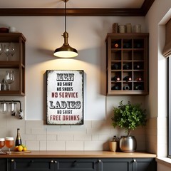 Beer Alcohol Free Drinks Funny Tin Sign Bar Pub Diner Cafe Wall Decor Home De…