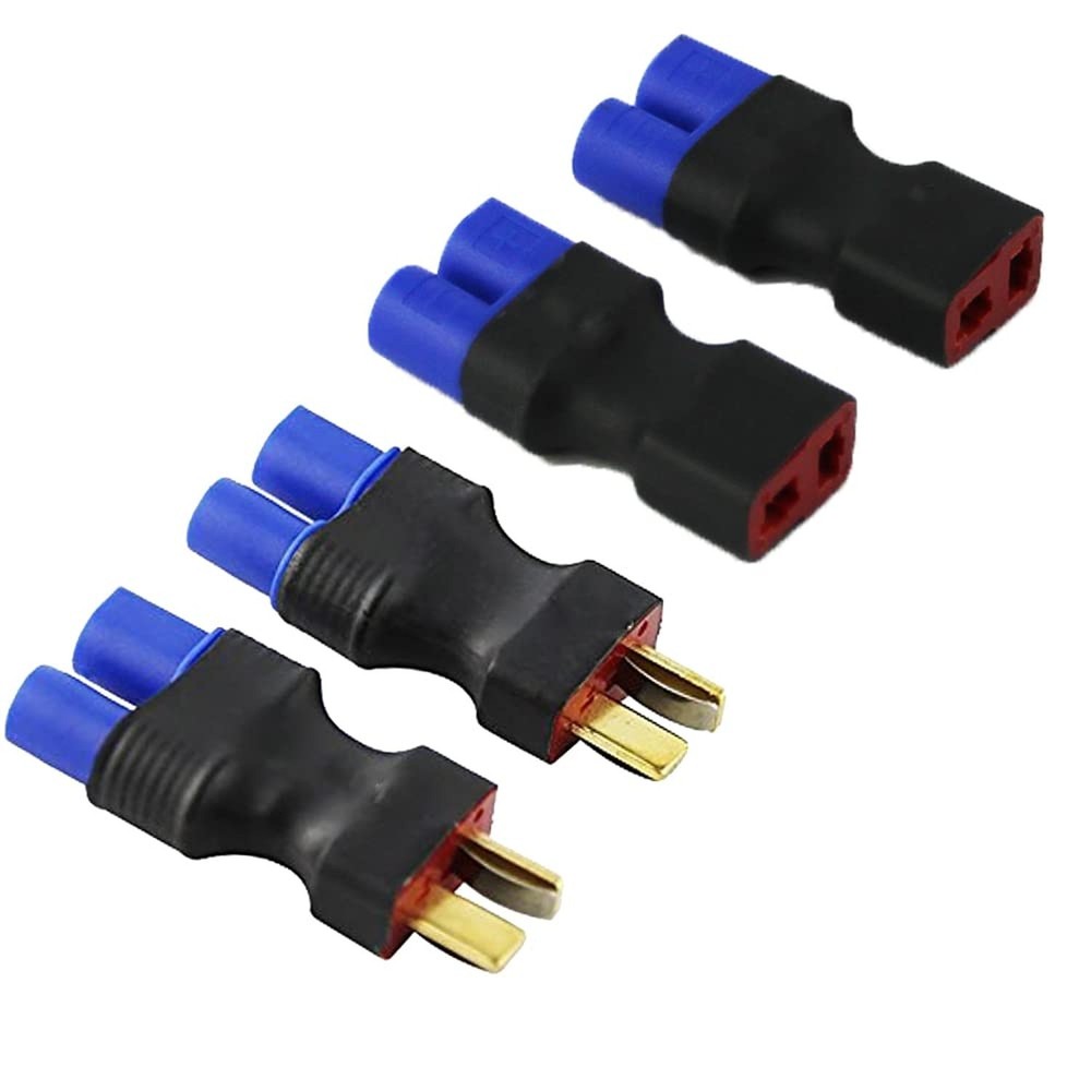 LINSYRC 2pcs EC3 Male to T-Plug Female Connector Adapter and 2pcs EC3 Female …