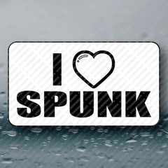 I HEART SPUNK Adult Humor Funny Prank Joke Gag Sticker 25-250pcs