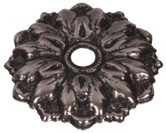 59218 Antique Silver Round Rosette, 3/4-Inch , 12-Pack