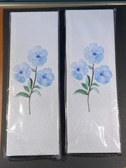 (2) Special Moments Memories Collection BLUE FLOWERS CANVAS Wall Art 12″ X 4″