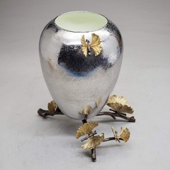 MICHAEL ARAM Butterfly Ginkgo Medium Vase 9.5″ x 11″ x 13.5″ Bronze / Stainless