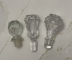 Decorative Glass Bottlestopper Set of 3