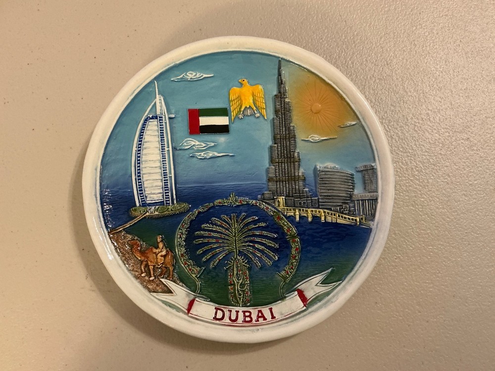 Decorative 3D Plate ~ DUBAI: United Arab Emirates – Burj Al Arab, Burj Khalifa