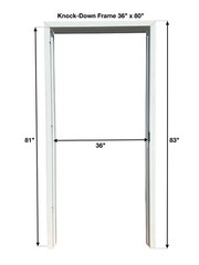Commercial Steel Door Frame -3- Pieces Knockdown Metal For 36×80 Door. Fits 3’’