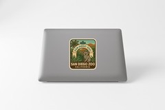 San Diego Zoo California Sticker Decal Vinyl Die-Cut Symbolic Landmark Design