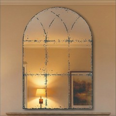 Vintage Fireplace Mirror Arched Mid Century Modern Wall Mirror Versatile Decor