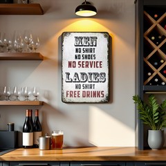 Beer Alcohol Free Drinks Funny Tin Sign Bar Pub Diner Cafe Wall Decor Home De…