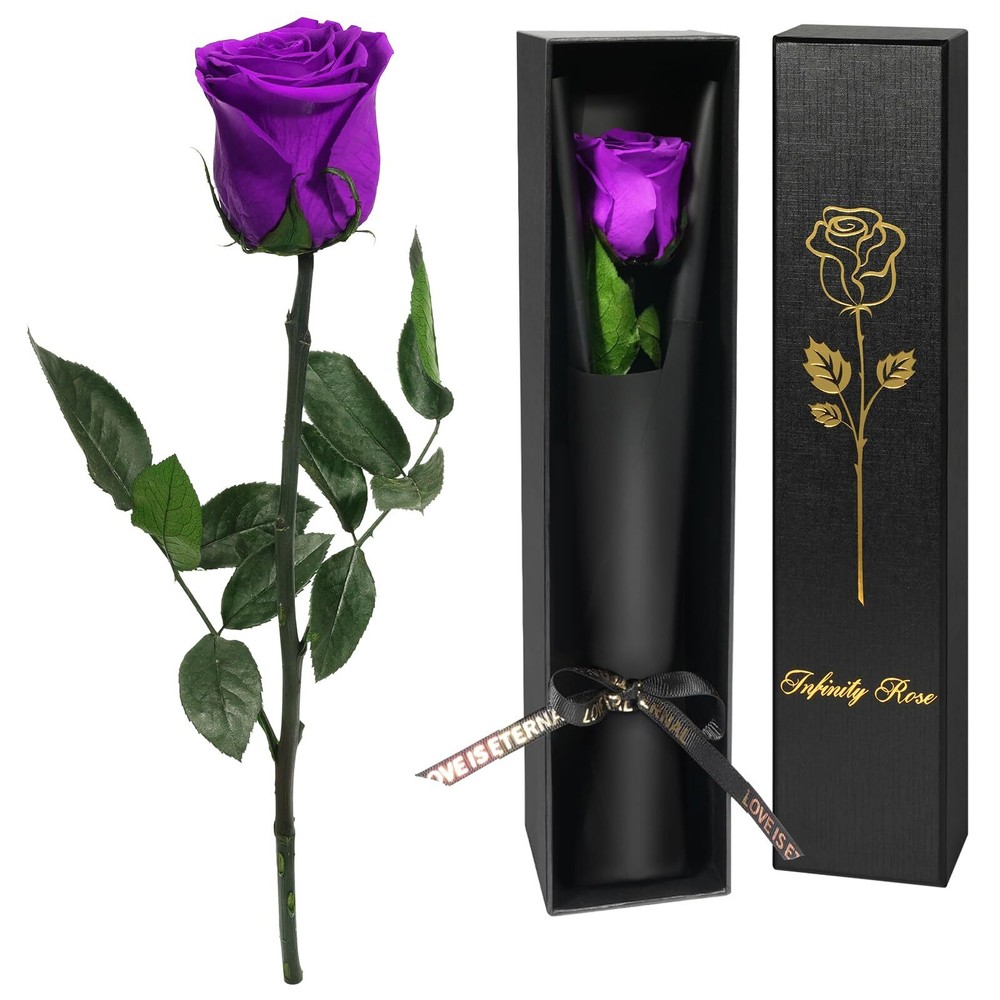 Preserved Rose Flowers Mom Birthday Gift Real Flower Grandma Wife Women