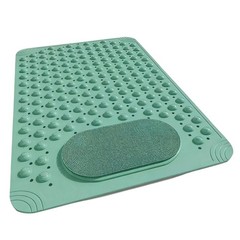 TPR Non Slip Shower Mat 36.5 x 69 cm with Suction Cups and Massage Texture