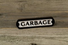 Garbage, Rubbish, Waste Plaque, Vintage Style, Railway, Retro,
