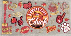 KANSAS CITY Football Team UV DTF Transfer Sticker Cup Wrap DIY Bottles Cups+