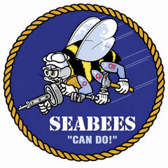 US Navy Seabees Sticker BUY 2, GET 1 FREE glossy USN DOW new patriotic USA