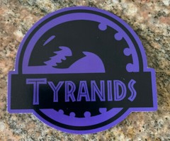 Tyranid Jurassic Park parody vinyl sticker decal
