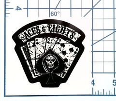 Aces and Eights Vinyl Sticker Cards Poker Dead Mans Hand Kiss Cut Ready to Ship