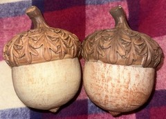 Large Resin Acorn Home Decor 5in Lot Of 2