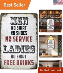 Beer Alcohol Free Drinks Funny Tin Sign Bar Pub Diner Cafe Wall Decor Home De…