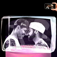 Anniversary Gifts Personalized 3D Crystal Photo Custom Wedding Picture Romantic