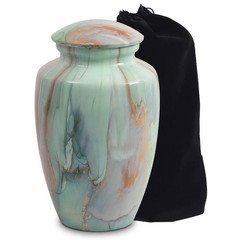 Nyutu Urn for Ashes Adult Male and Female,Large 220LB, Green Marble Finish